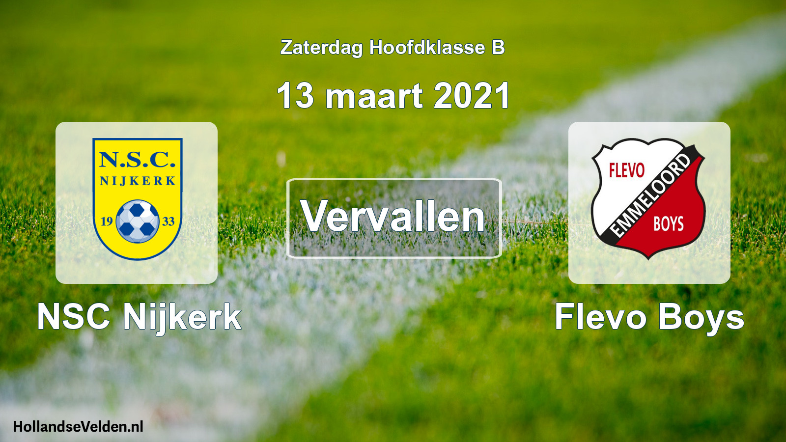 Scheduled Match: NSC Nijkerk - Flevo Boys (13 March 2021)