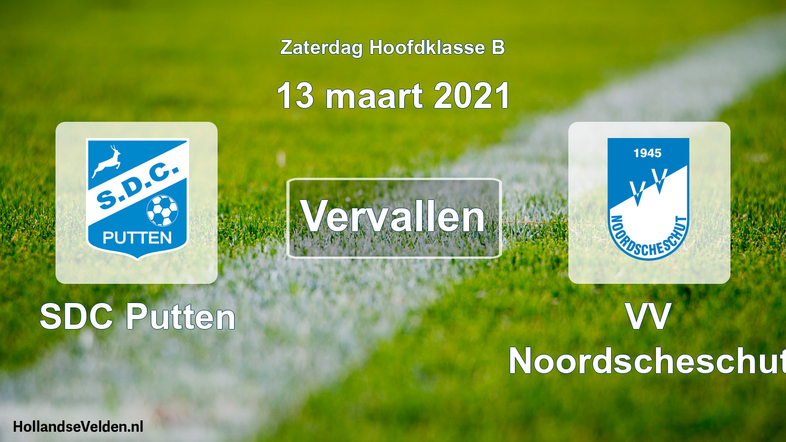 Scheduled Match: SDC Putten - VV Noordscheschut (13 March 2021)