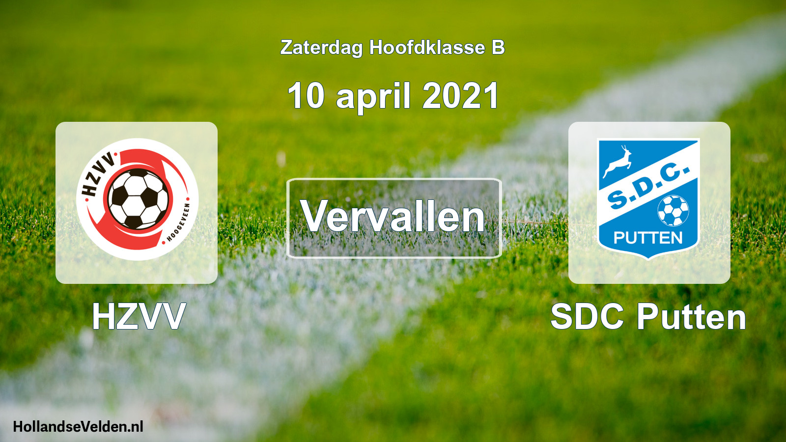 Scheduled Match: HZVV - SDC Putten (10 April 2021)