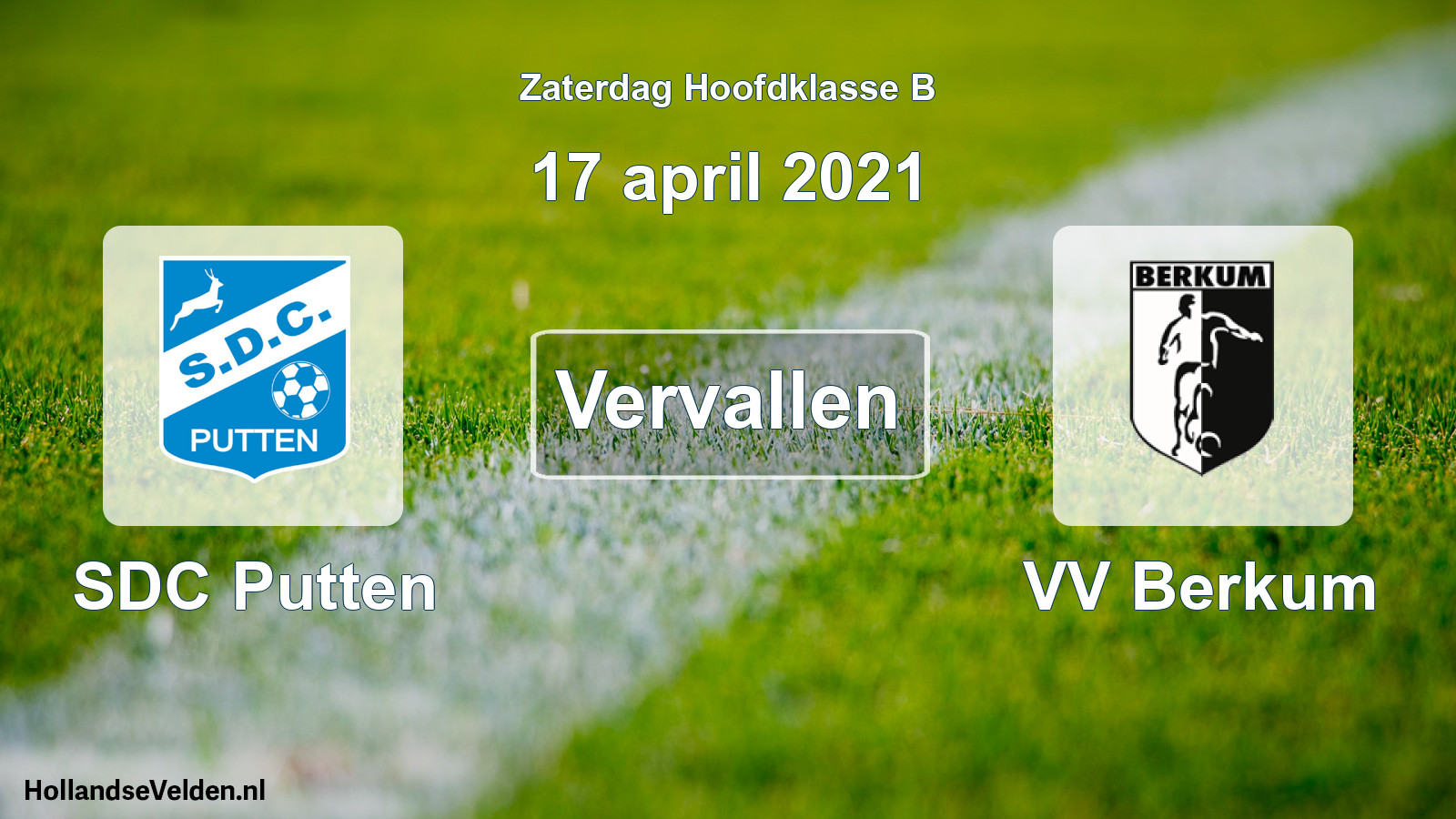 Scheduled Match: SDC Putten - VV Berkum (17 April 2021)