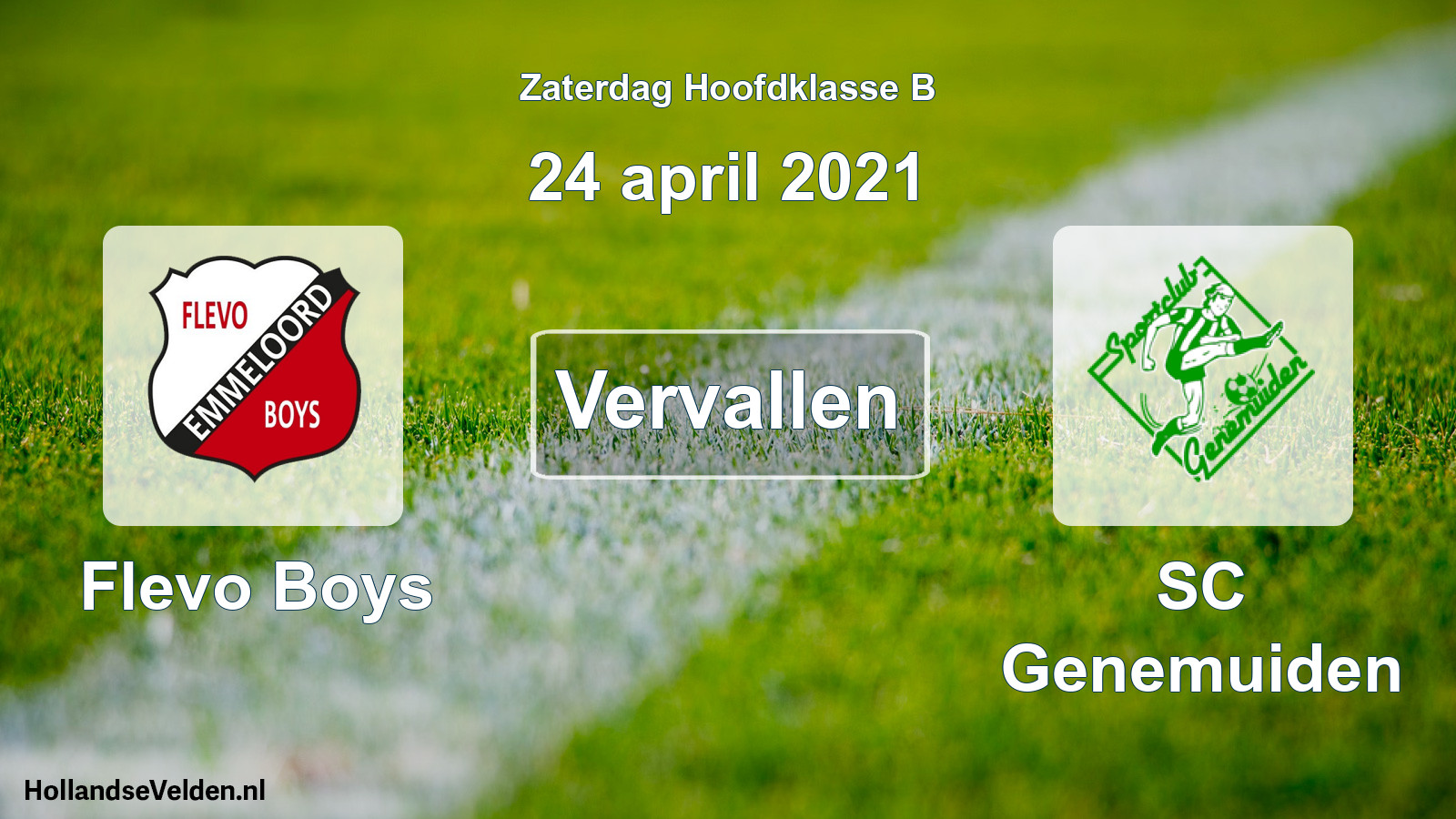 Scheduled Match: Flevo Boys - SC Genemuiden (24 April 2021)