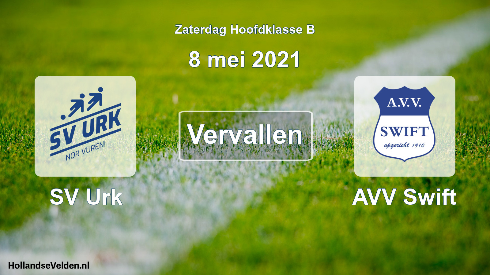 Scheduled Match: SV Urk - AVV Swift (8 May 2021)