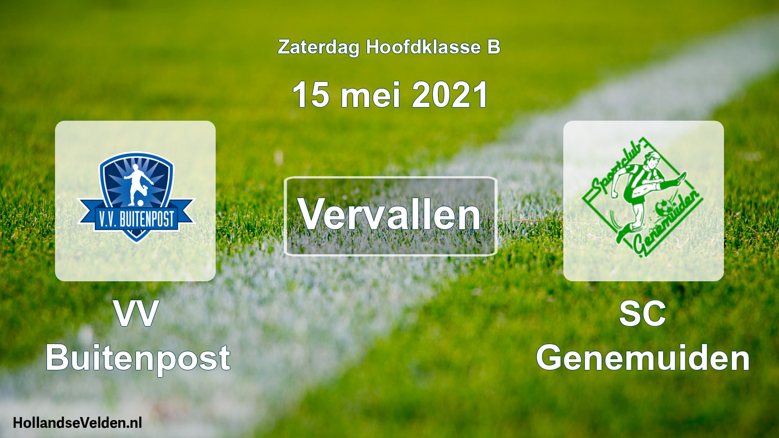 Scheduled Match: VV Buitenpost - SC Genemuiden (15 May 2021)
