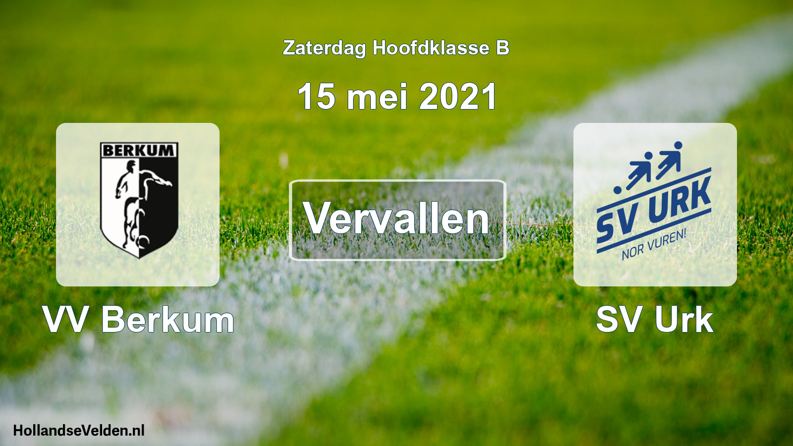 Scheduled Match: VV Berkum - SV Urk (15 May 2021)