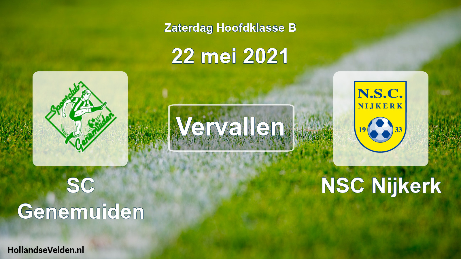 Scheduled Match: SC Genemuiden - NSC Nijkerk (22 May 2021)