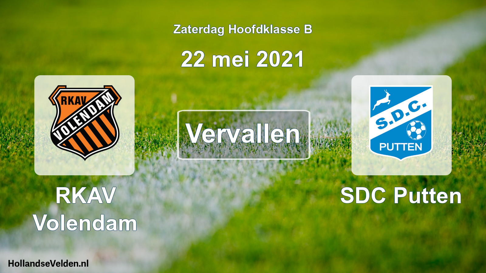 Scheduled Match: RKAV Volendam - SDC Putten (22 May 2021)
