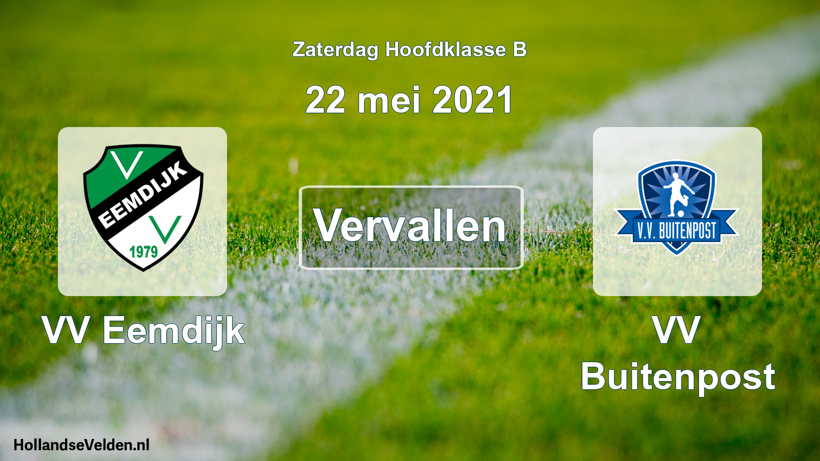Scheduled Match: VV Eemdijk - VV Buitenpost (22 May 2021)