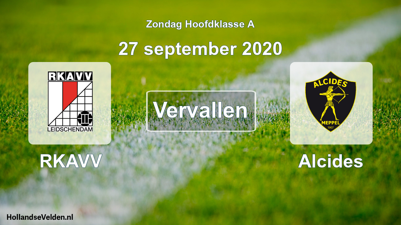 Scheduled Match: RKAVV - Alcides (27 September 2020)