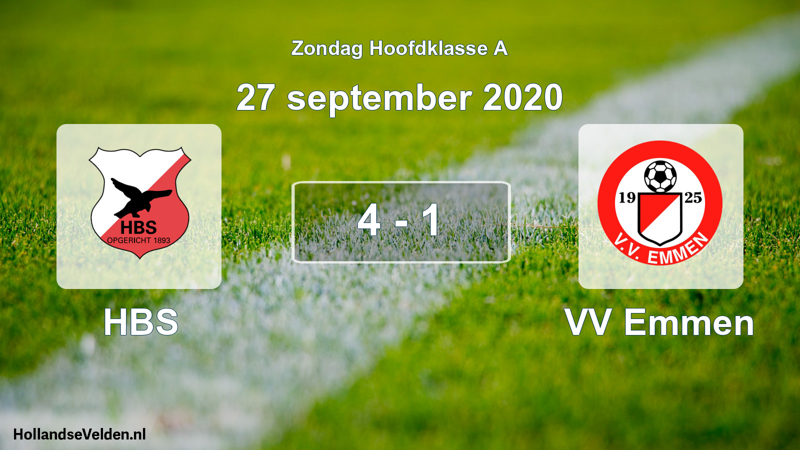 Total number of matches played: HBS - VV Emmen 4 - 1 (27 September 2020)