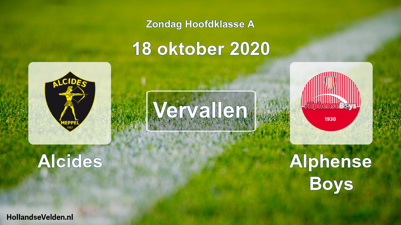 Scheduled Match: Alcides - Alphense Boys (18 October 2020)
