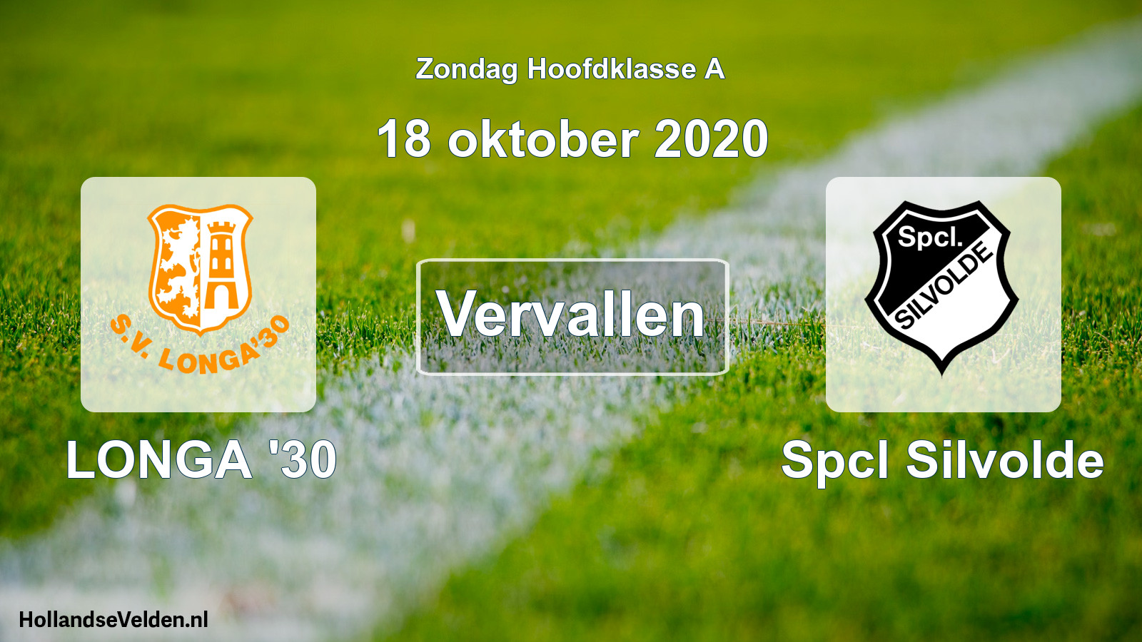 Scheduled Match: LONGA '30 - Spcl Silvolde (18 October 2020)