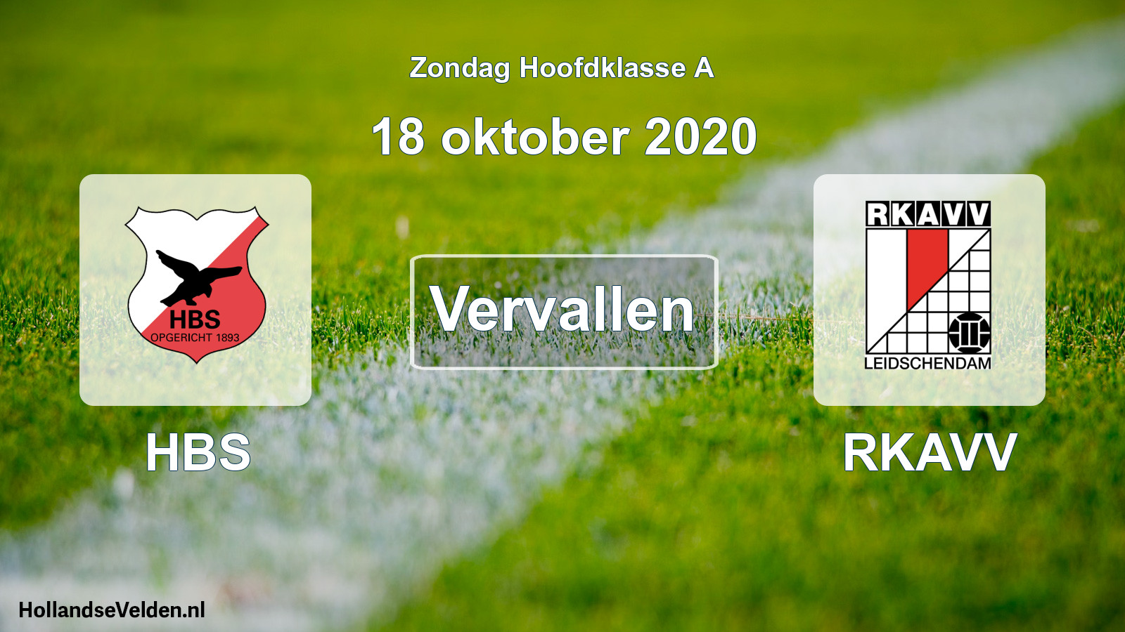 Scheduled Match: HBS - RKAVV (18 October 2020)