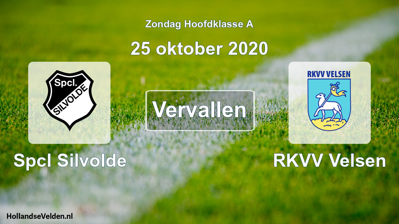 Scheduled Match: Spcl Silvolde - RKVV Velsen (25 October 2020)