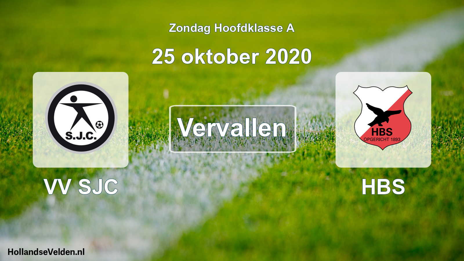 Scheduled Match: VV SJC - HBS (25 October 2020)
