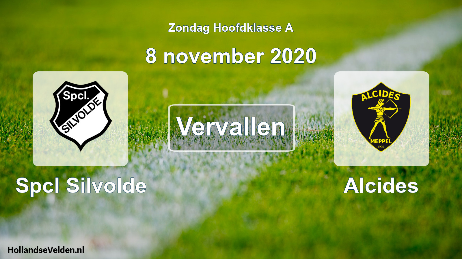 Scheduled Match: Spcl Silvolde - Alcides (8 November 2020)