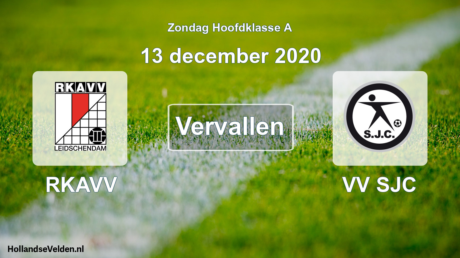 Scheduled Match: RKAVV - VV SJC (13 December 2020)