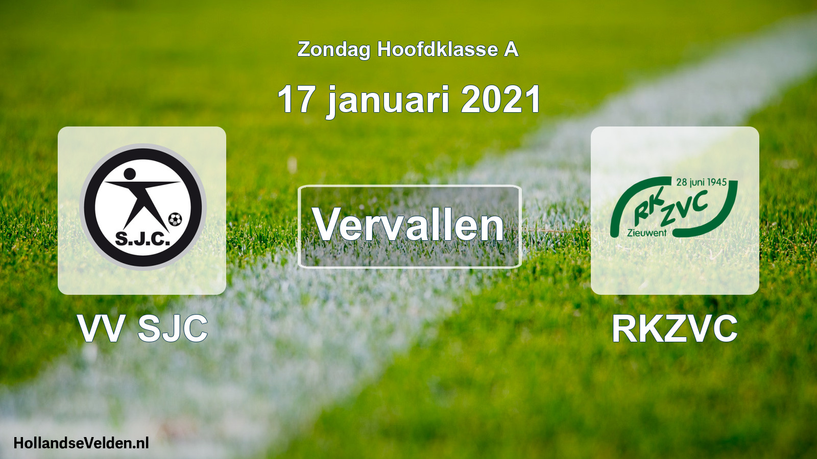 Scheduled Match: VV SJC - RKZVC (17 January 2021)
