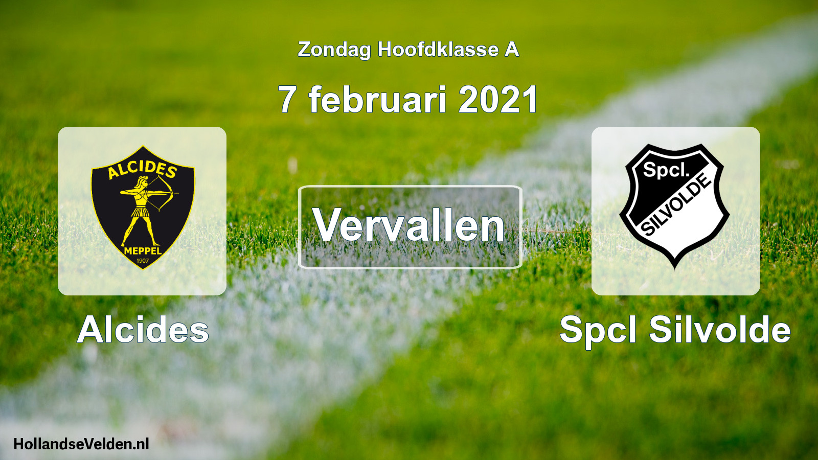 Scheduled Match: Alcides - Spcl Silvolde (7 February 2021)