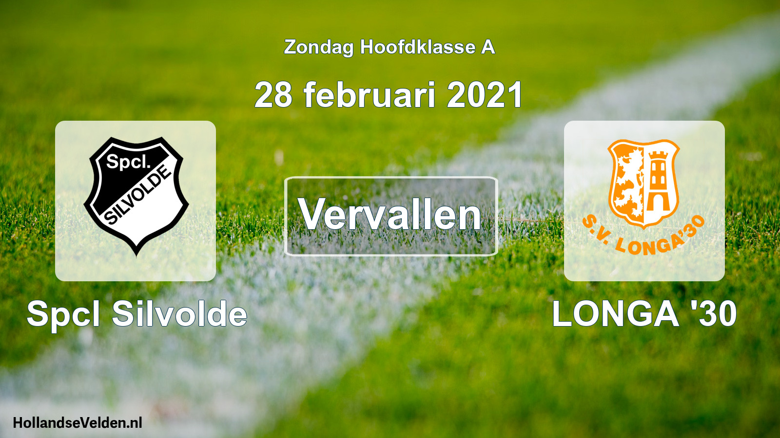 Scheduled Match: Spcl Silvolde - LONGA '30 (28 February 2021)