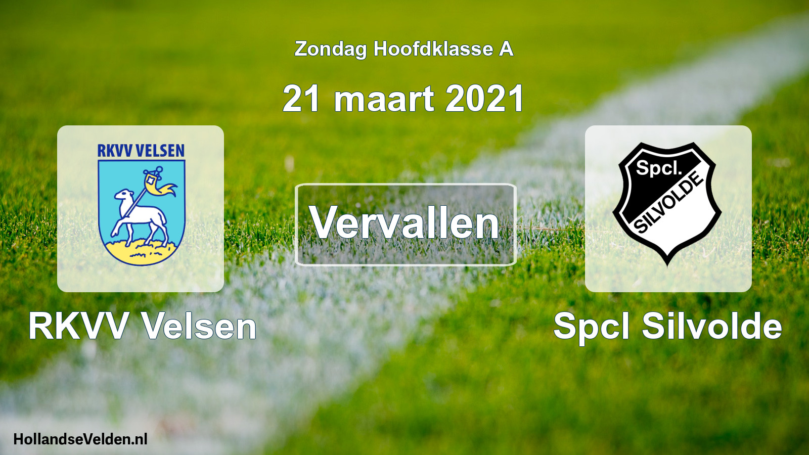 Scheduled Match: RKVV Velsen - Spcl Silvolde (21 March 2021)