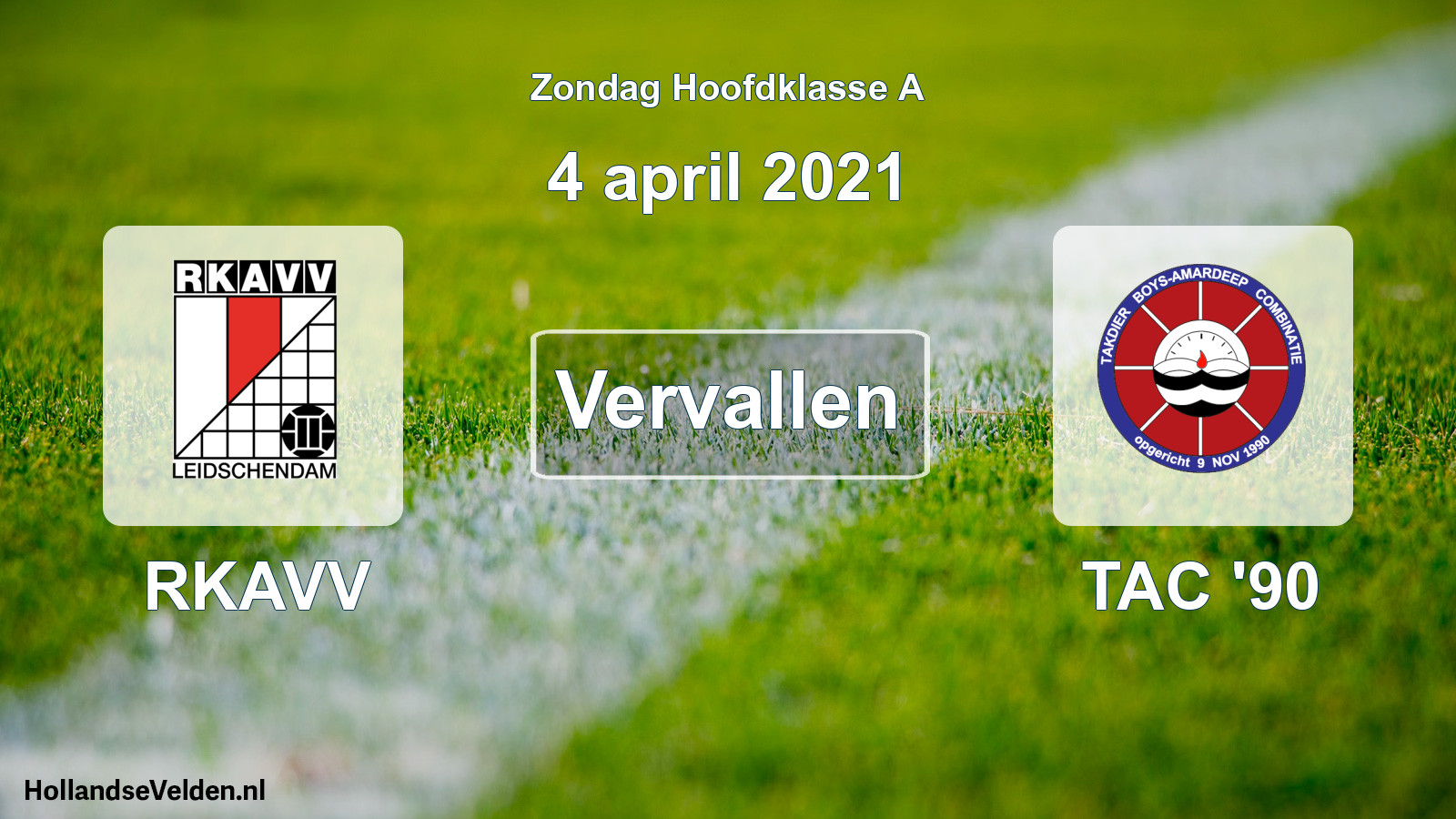 Scheduled Match: RKAVV - TAC '90 (4 April 2021)