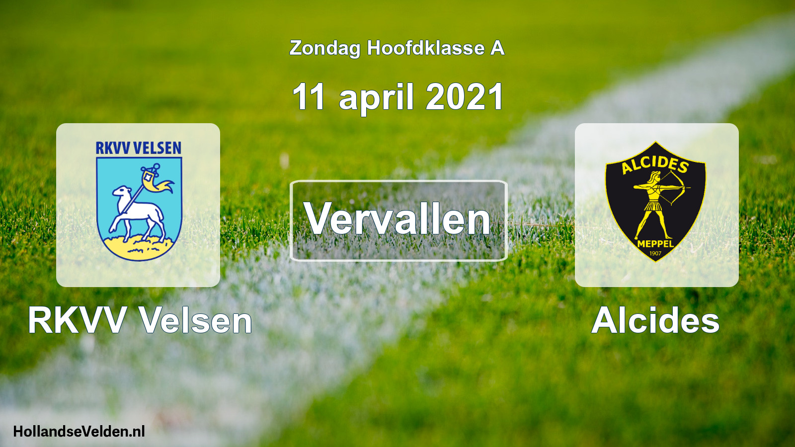 Scheduled Match: RKVV Velsen - Alcides (11 April 2021)