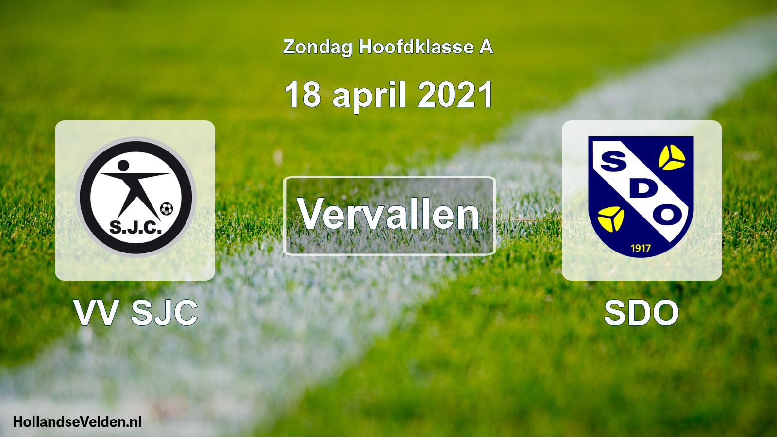 Scheduled Match: VV SJC - SDO (18 April 2021)