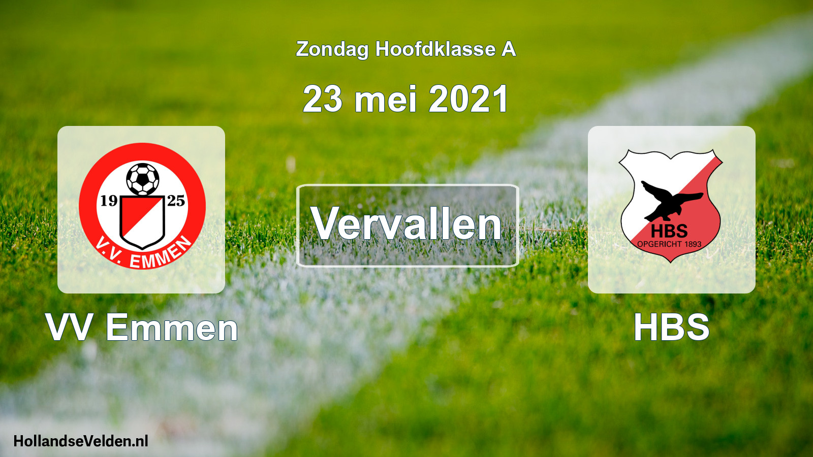 Scheduled Match: VV Emmen - HBS (23 May 2021)