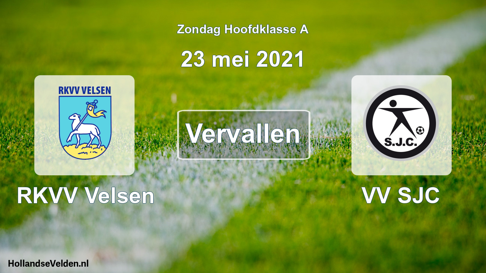 Scheduled Match: RKVV Velsen - VV SJC (23 May 2021)