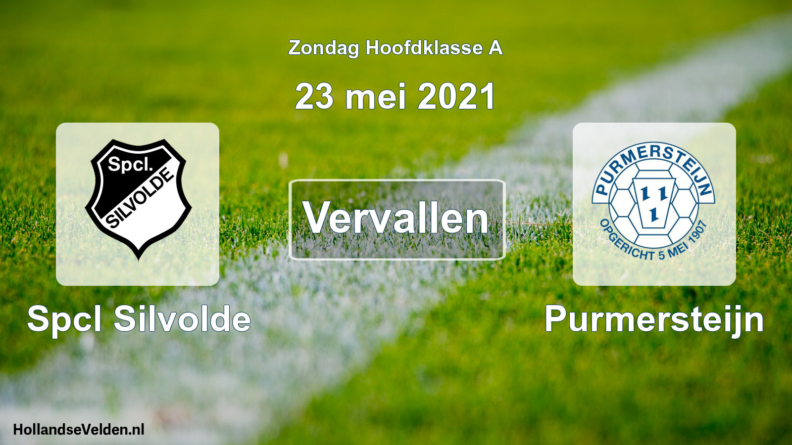 Scheduled Match: Spcl Silvolde - Purmersteijn (23 May 2021)