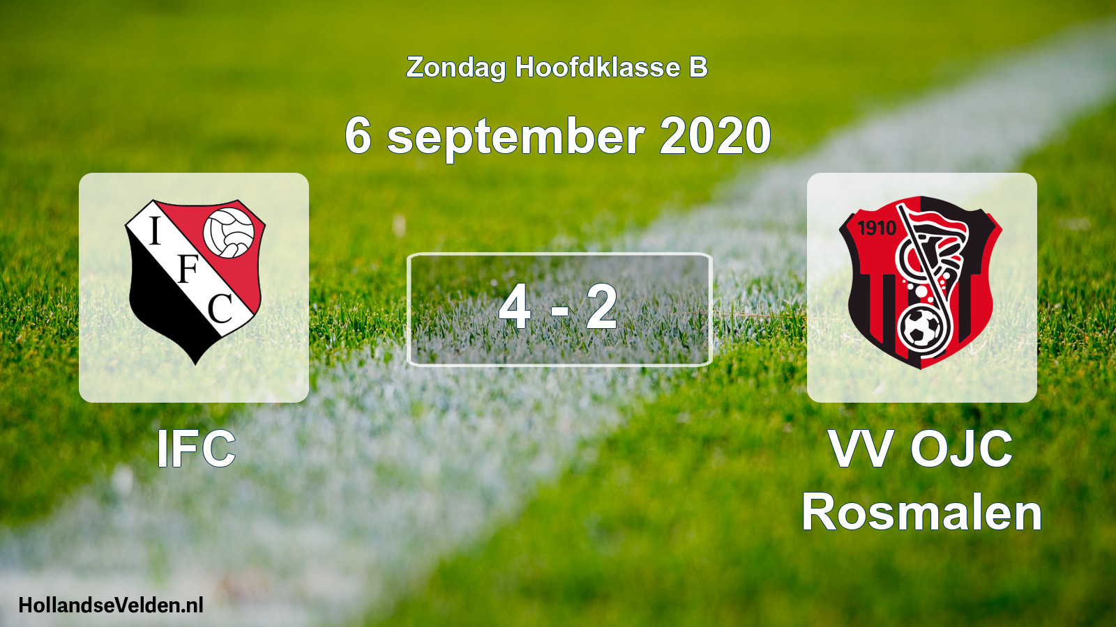 Total number of matches played: IFC - VV OJC Rosmalen 4 - 2 (6 September 2020)