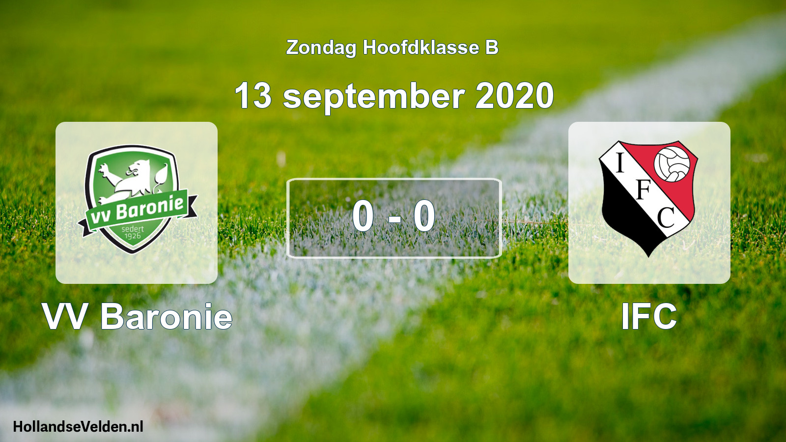 Total number of matches played: VV Baronie - IFC 0 - 0 (13 September 2020)