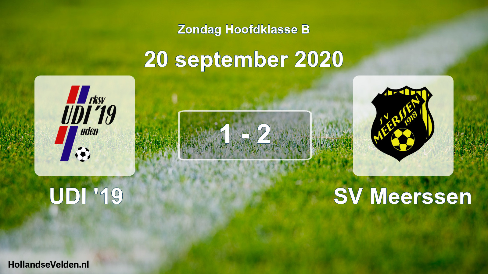 Total number of matches played: UDI '19 - SV Meerssen 1 - 2 (20 September 2020)