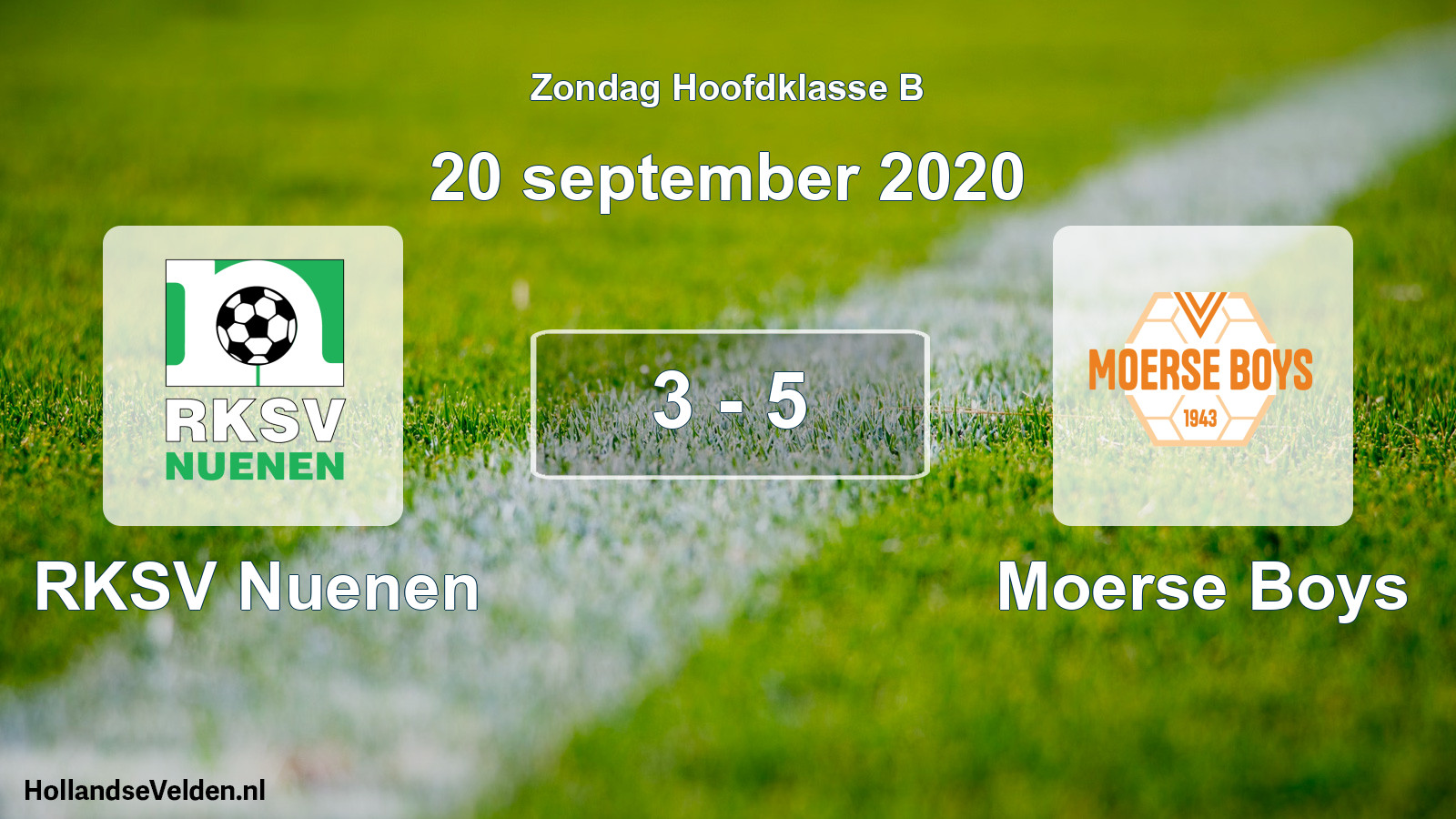 Total number of matches played: RKSV Nuenen - Moerse Boys 3 - 5 (20 September 2020)