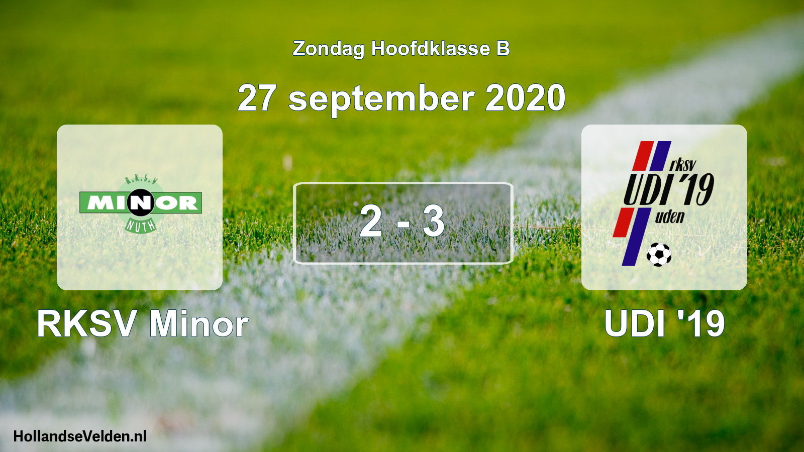 Total number of matches played: RKSV Minor - UDI '19 2 - 3 (27 September 2020)