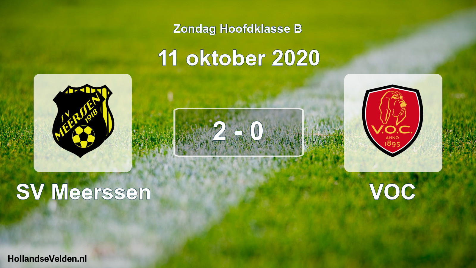 Total number of matches played: SV Meerssen - VOC 2 - 0 (11 October 2020)