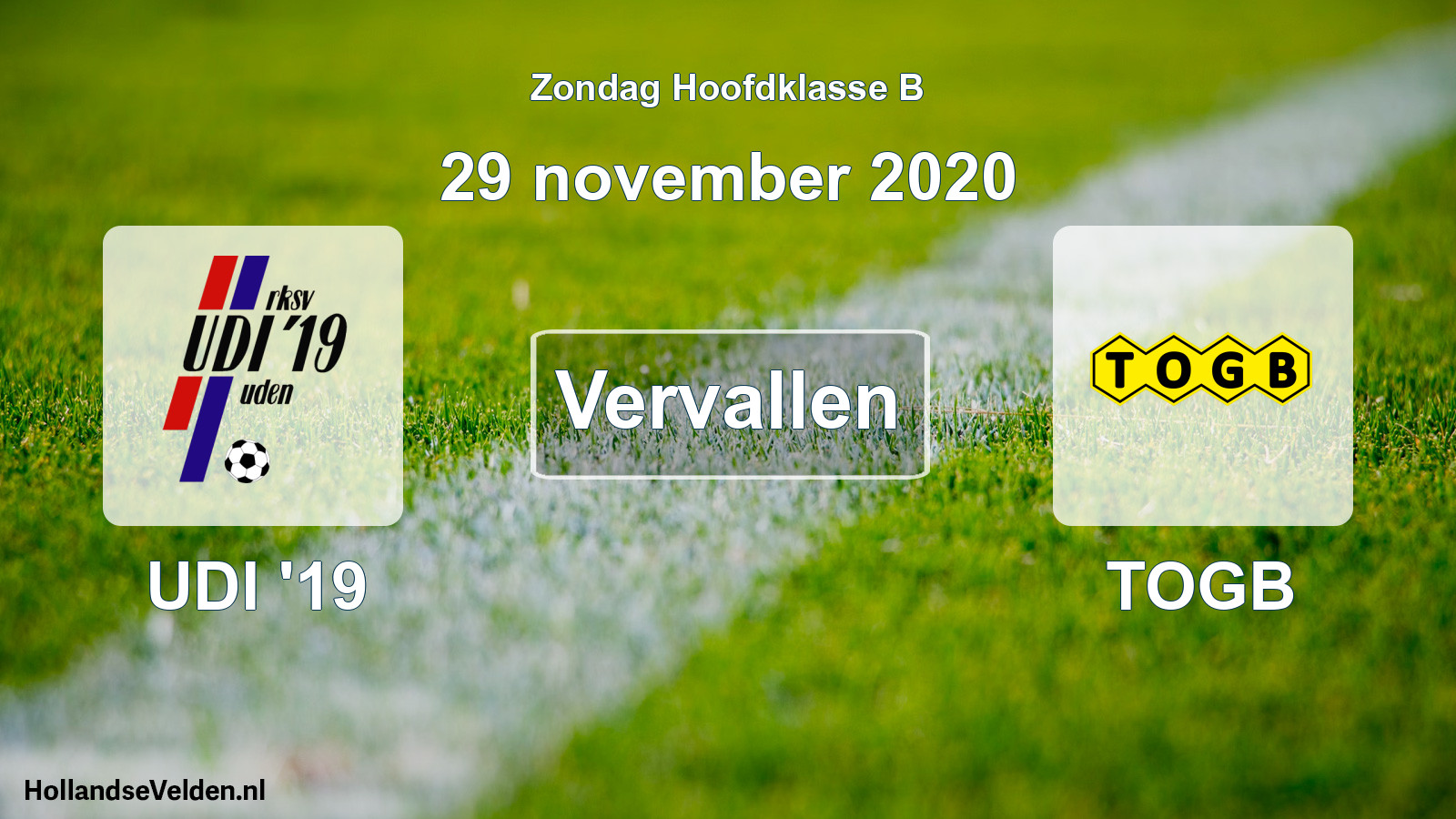 Scheduled Match: UDI '19 - TOGB (29 November 2020)