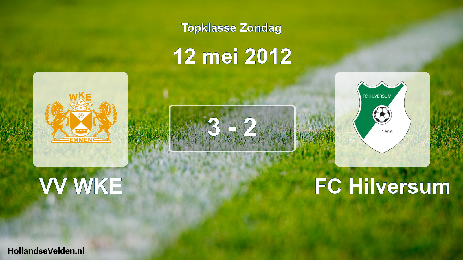 Total number of matches played: VV WKE - FC Hilversum 3 - 2 (12 May 2012)