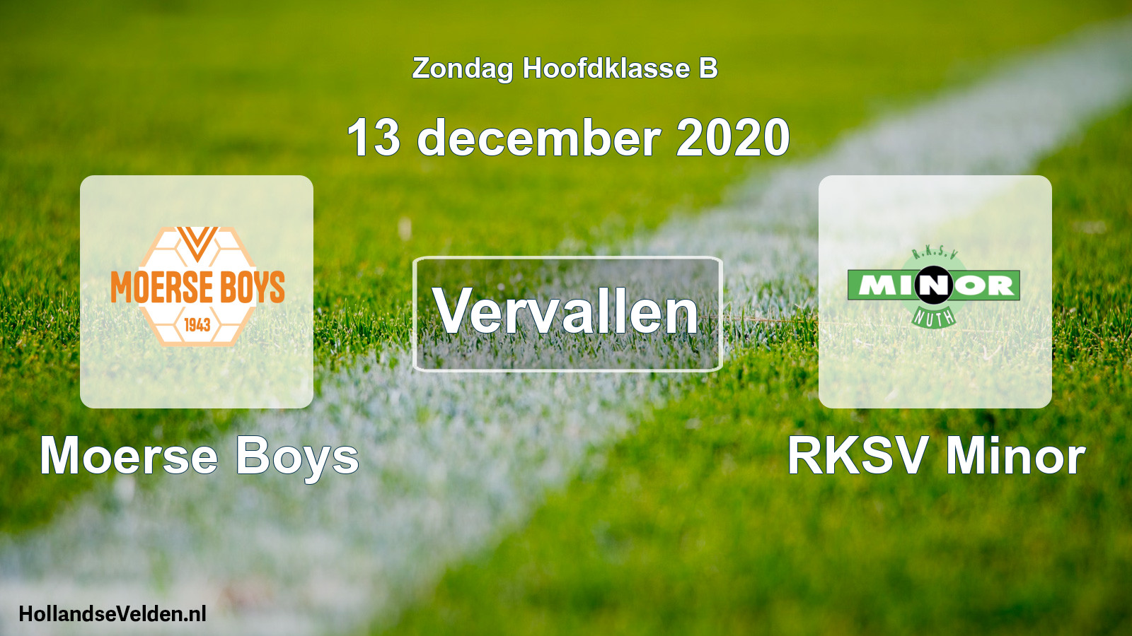 Scheduled Match: Moerse Boys - RKSV Minor (13 December 2020)
