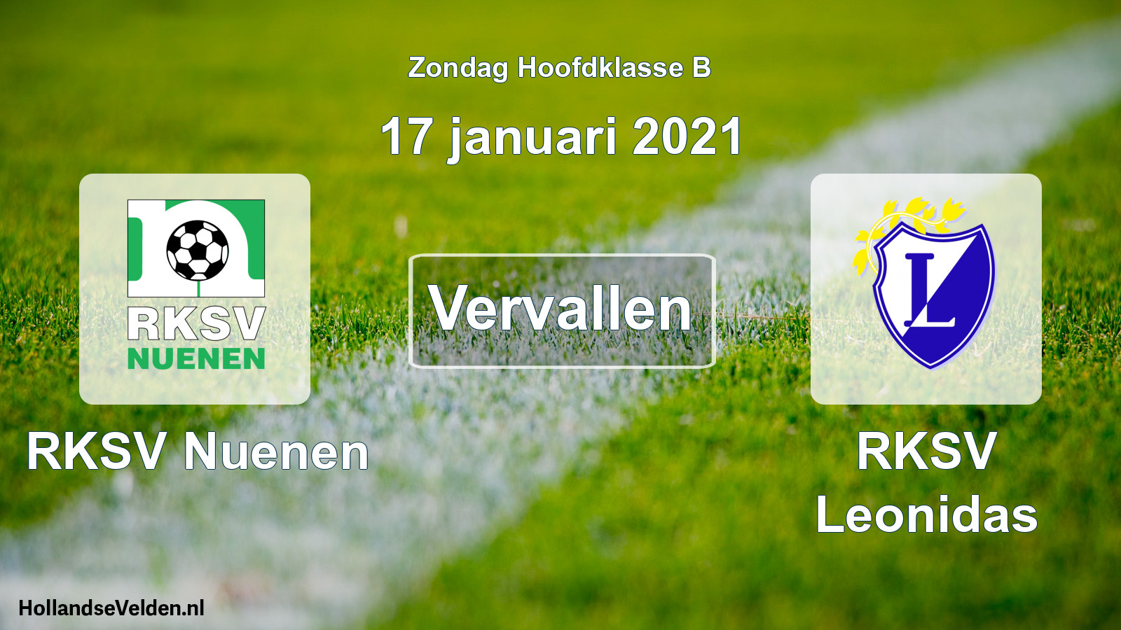 Scheduled Match: RKSV Nuenen - RKSV Leonidas (17 January 2021)