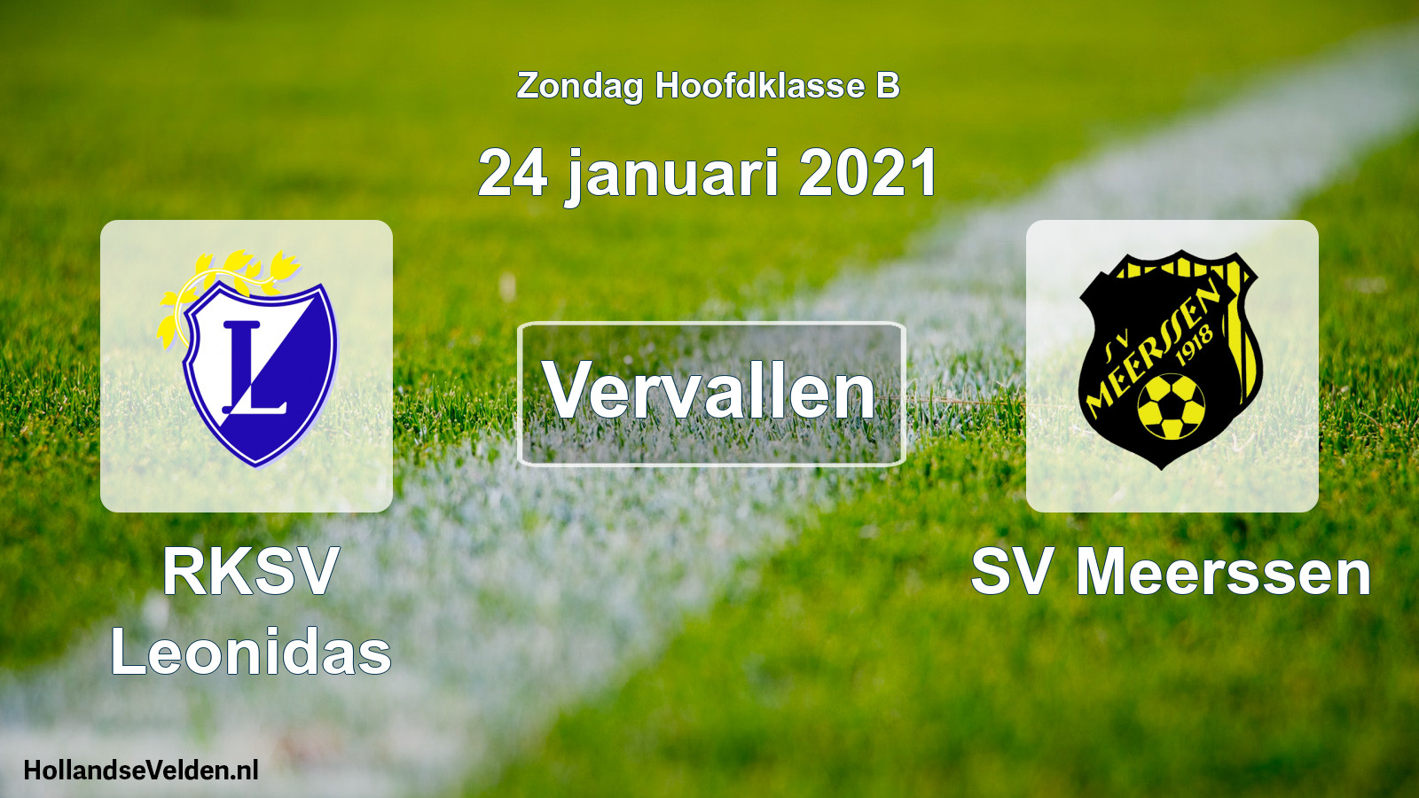 Scheduled Match: RKSV Leonidas - SV Meerssen (24 January 2021)