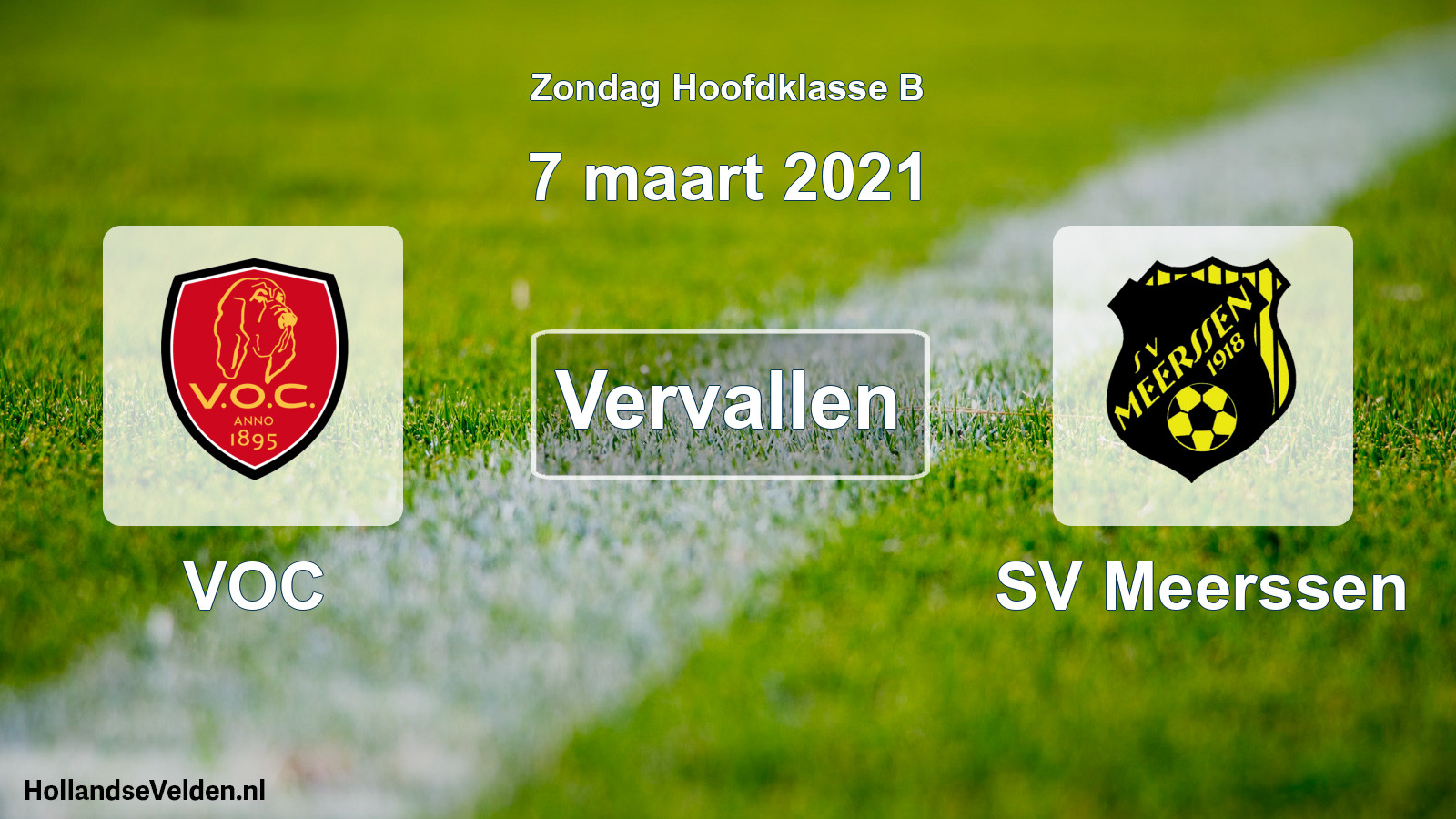 Scheduled Match: VOC - SV Meerssen (7 March 2021)