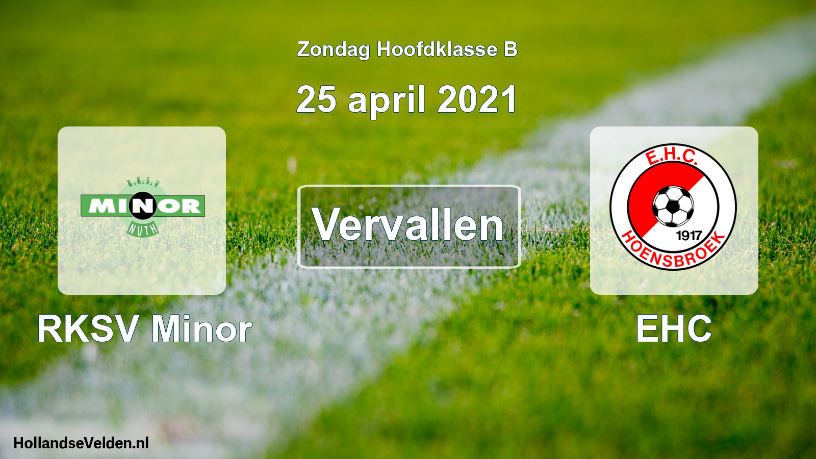 Scheduled Match: RKSV Minor - EHC (25 April 2021)