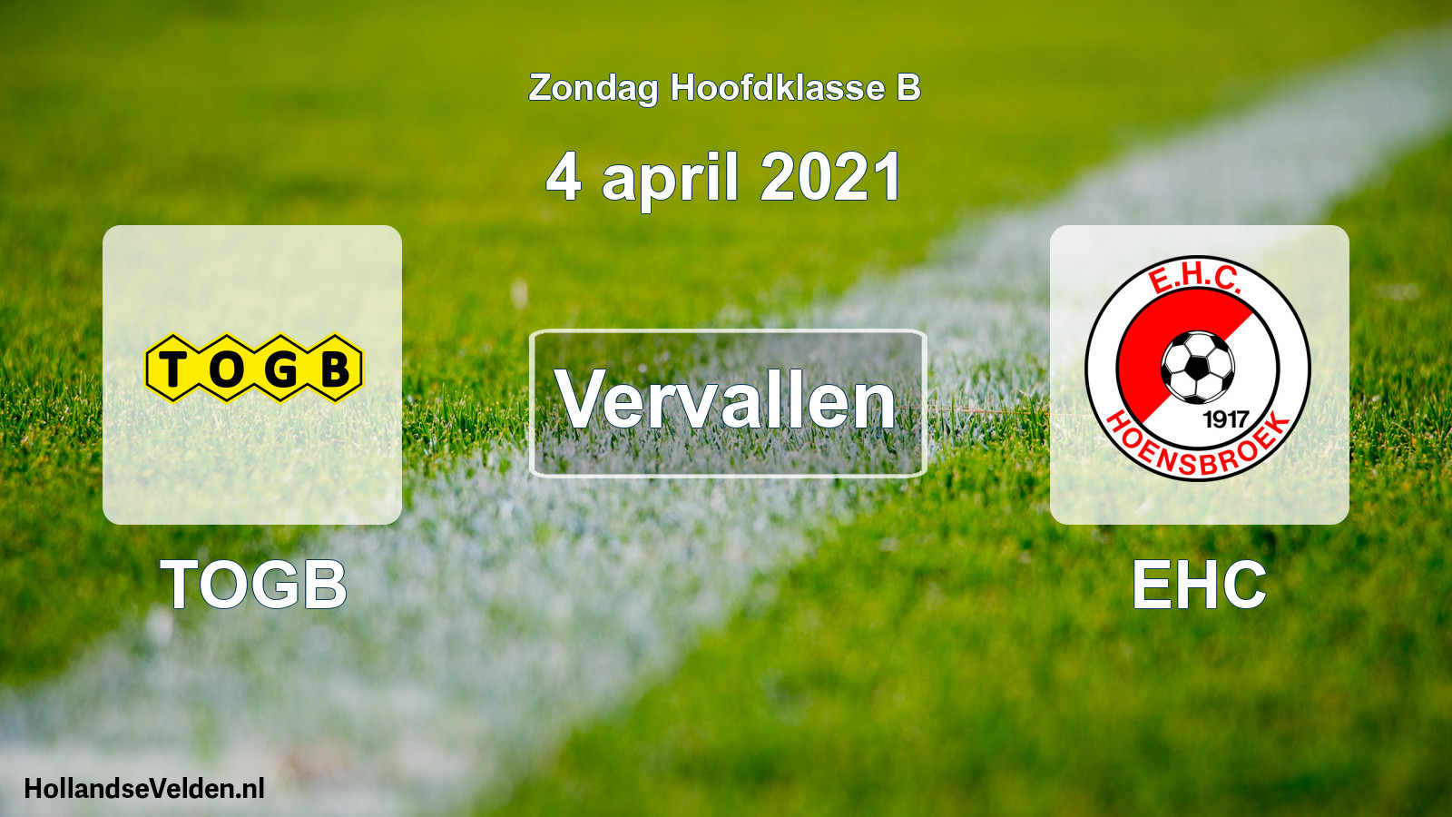 Scheduled Match: TOGB - EHC (4 April 2021)