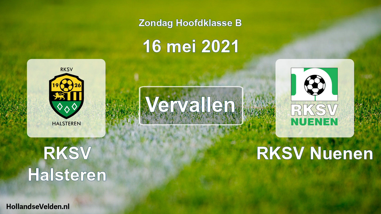 Scheduled Match: RKSV Halsteren - RKSV Nuenen (16 May 2021)