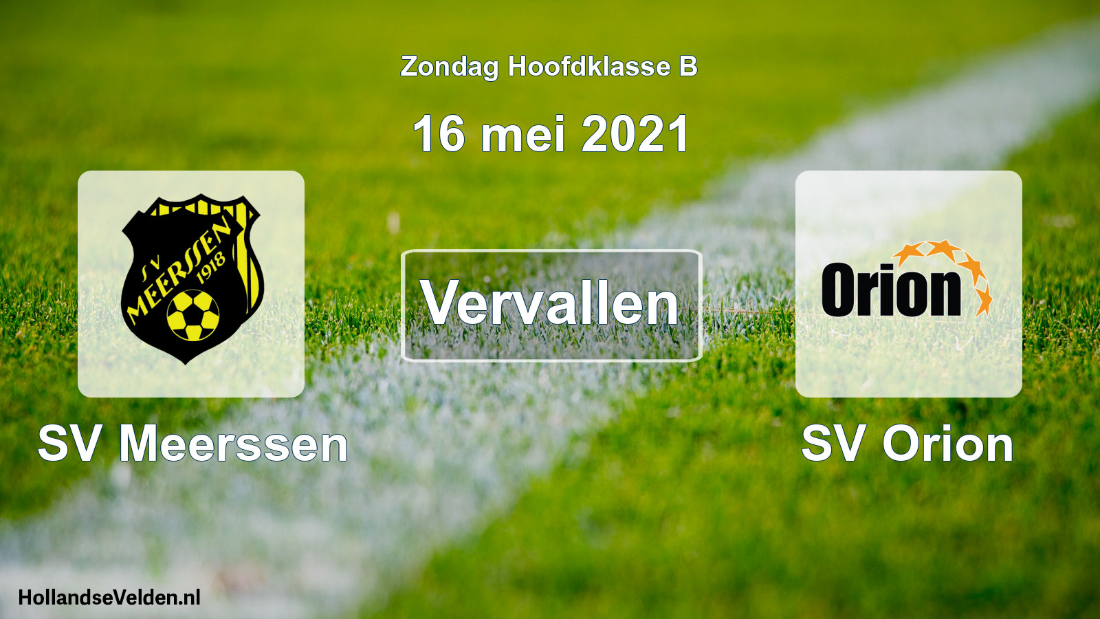 Scheduled Match: SV Meerssen - SV Orion (16 May 2021)