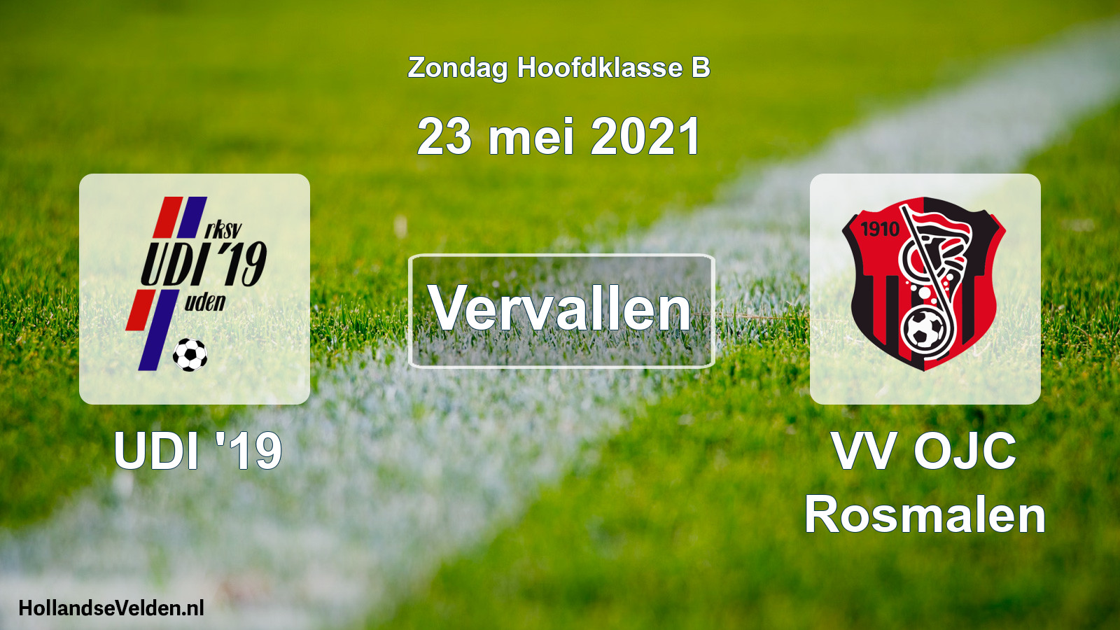 Scheduled Match: UDI '19 - VV OJC Rosmalen (23 May 2021)