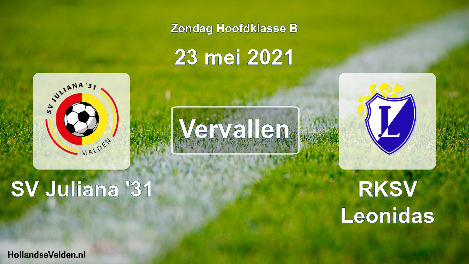 Scheduled Match: SV Juliana '31 - RKSV Leonidas (23 May 2021)