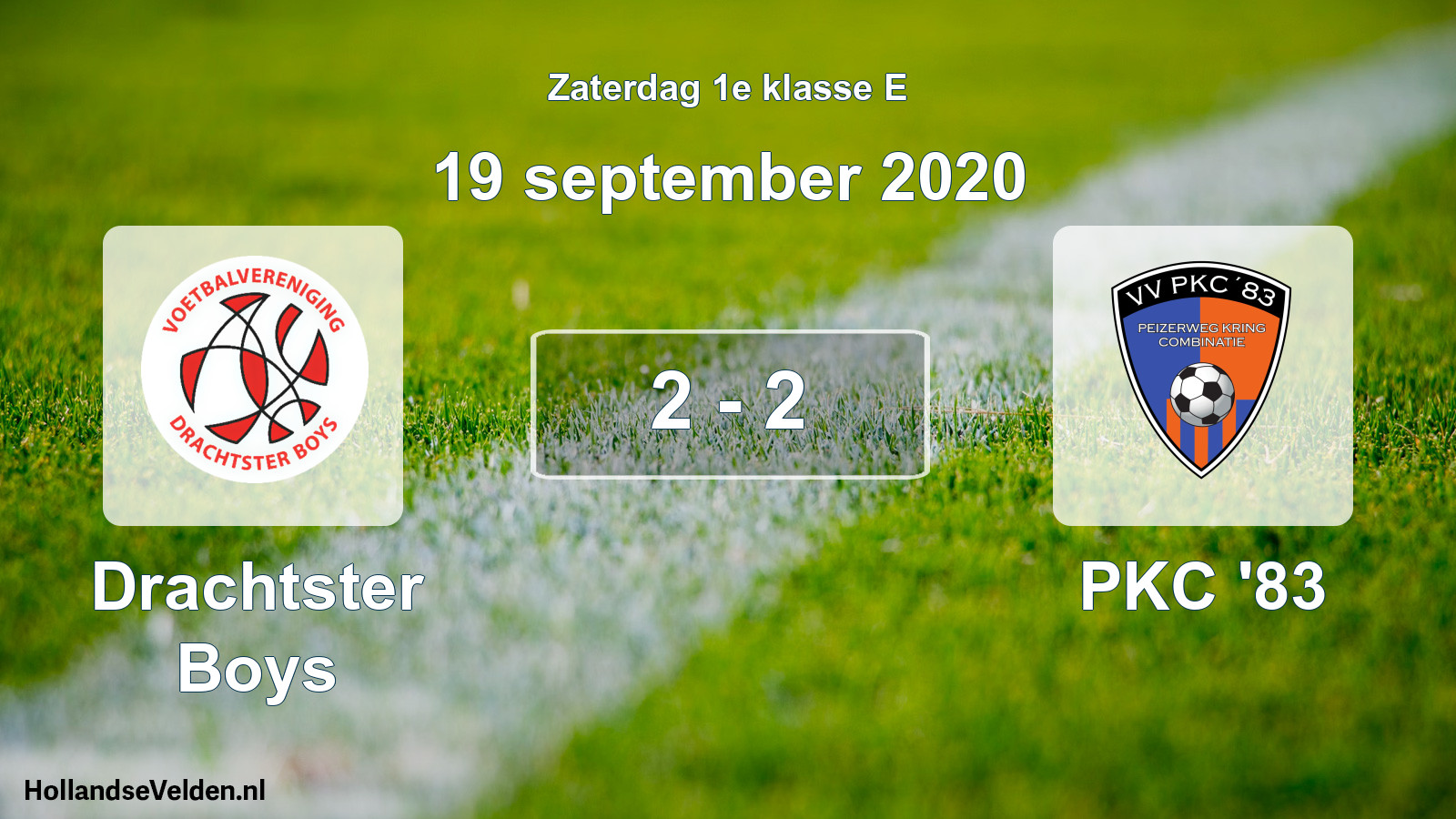 Total number of matches played: Drachtster Boys - PKC '83 2 - 2 (19 September 2020)
