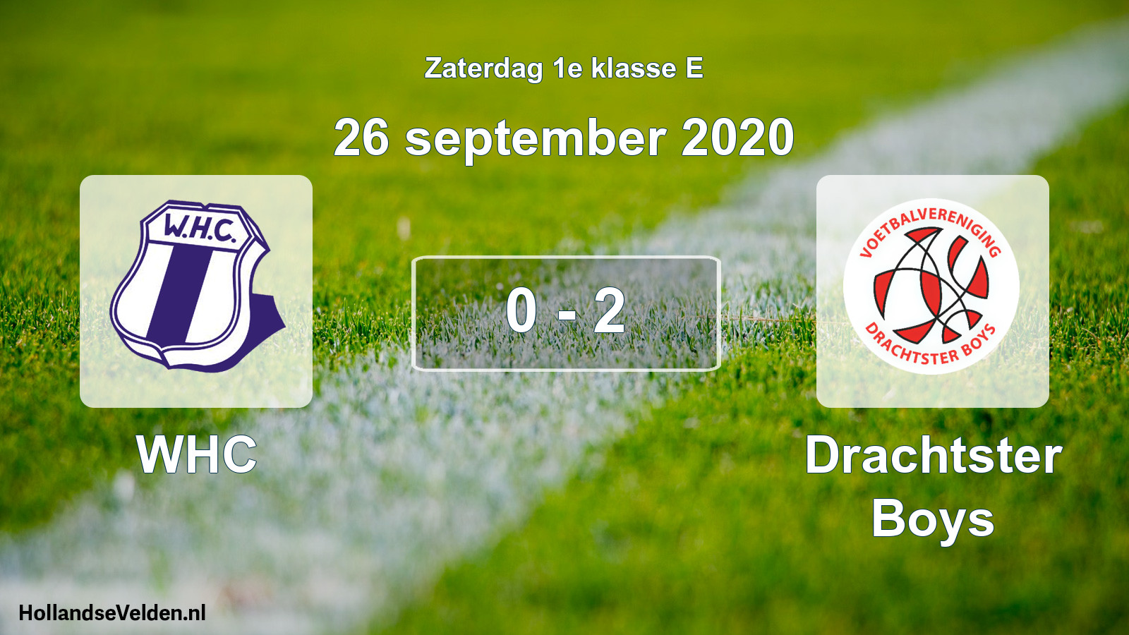 Total number of matches played: WHC - Drachtster Boys 0 - 2 (26 September 2020)